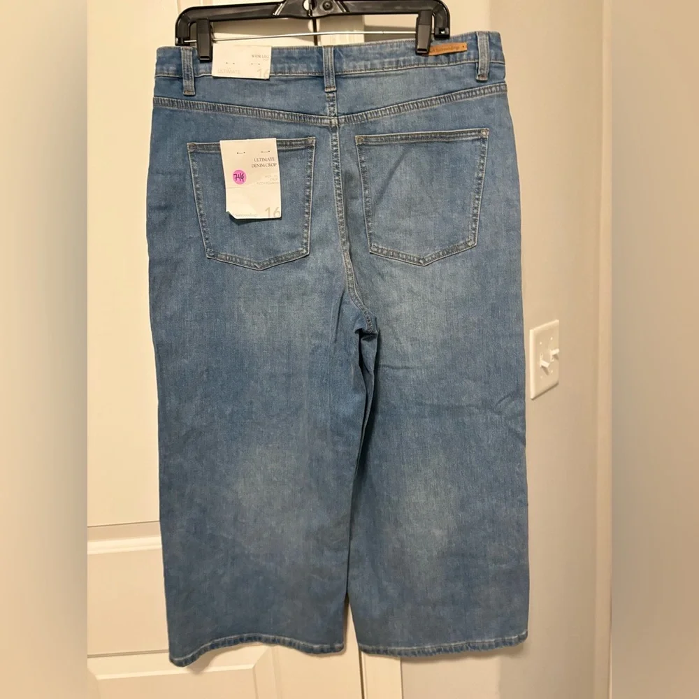 Soft Surroundings Ultimate Denim Wide Leg Crop Jeans NWT 16 - Picture 13 of 14